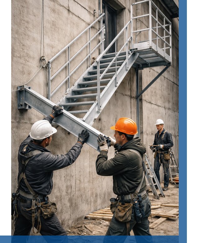 Монтаж металлических лестниц в Тейково от 16310 р. | ВЫСОТНИК-Ткв