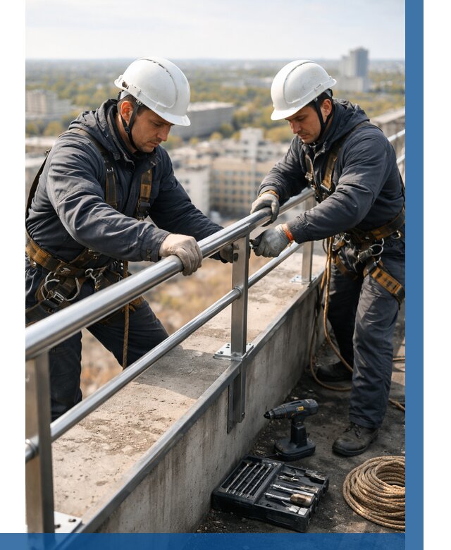 Монтаж перил на высоте в Тейково от 2718 р. | ВЫСОТНИК-Ткв