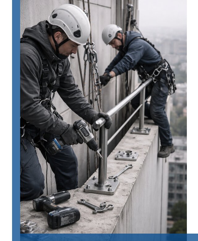 Монтаж перил на высоте в Тейково для жилых и промобъектов