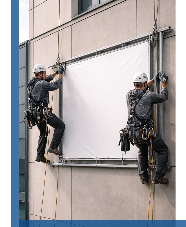 Монтаж наружной рекламной вывески в Тейково под ключ