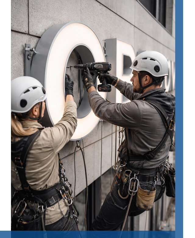 Монтаж световых букв в Тейково от 3262 р. под ключ ВЫСОТНИК-Ткв