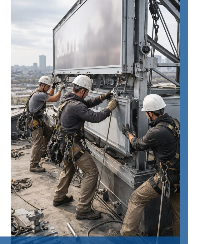 Монтаж крышной рекламной конструкции в Тейково от 65238 р.|ВЫСОТНИК-Ткв