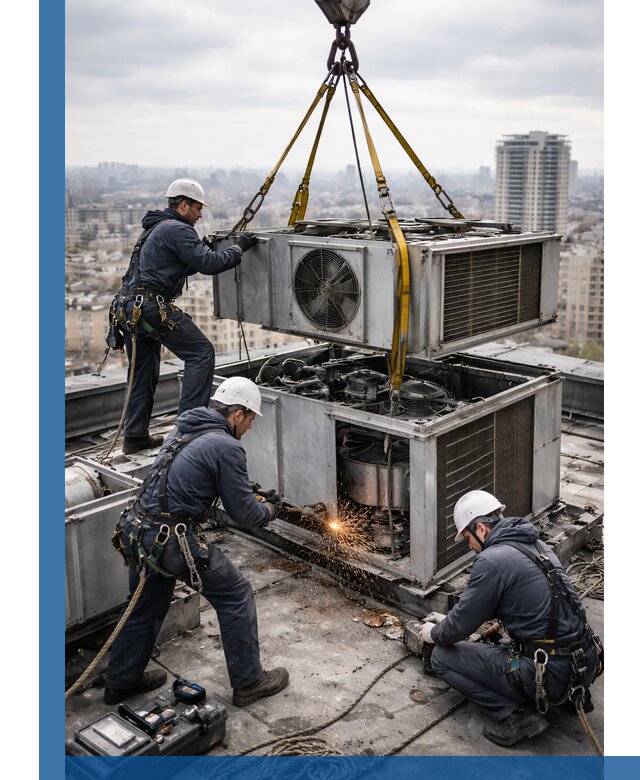 Демонтаж крышной установки в Тейково любой сложности