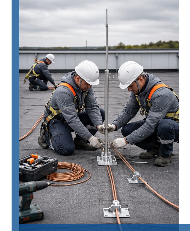 Монтаж молниезащиты на кровле в Тейково под ключ с гарантией