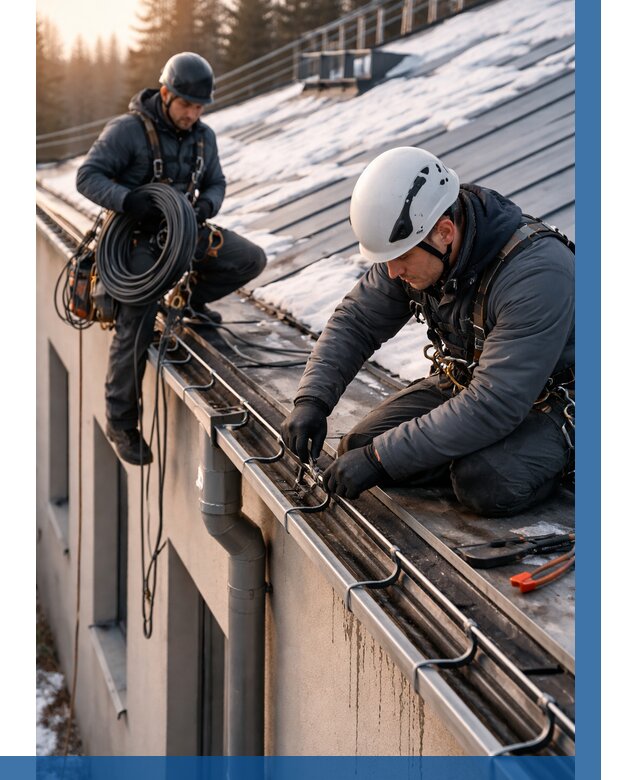 Монтаж греющего кабеля на кровле в Тейково от 489 р. | ВЫСОТНИК-Ткв