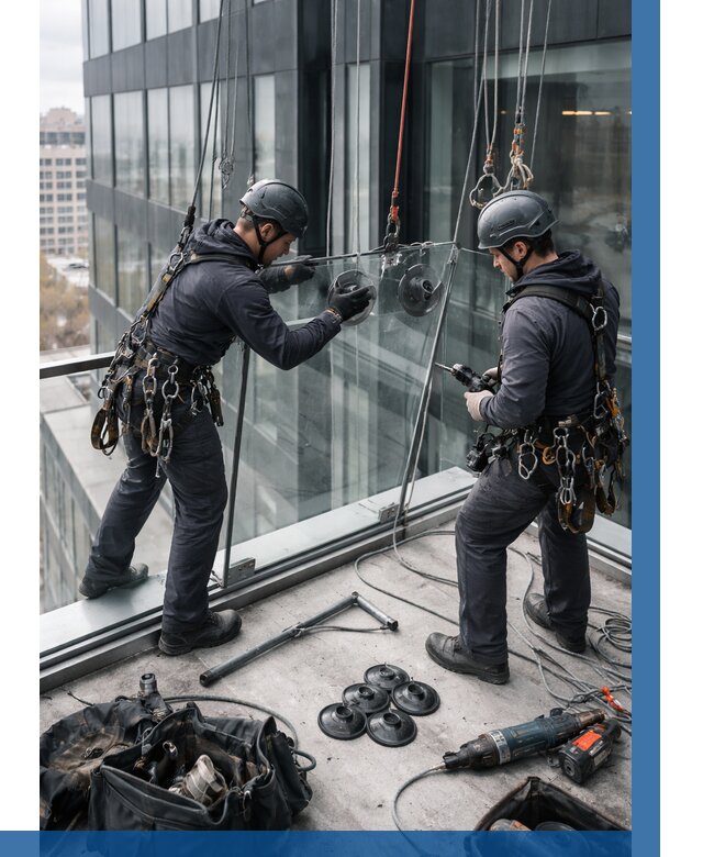 Монтаж стеклянных ограждений в Тейково от 2718 р. | ВЫСОТНИК-Ткв