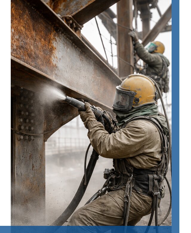 Пескоструйная очистка металлоконструкций в Тейково по 652 р.  ВЫСОТНИК-Ткв