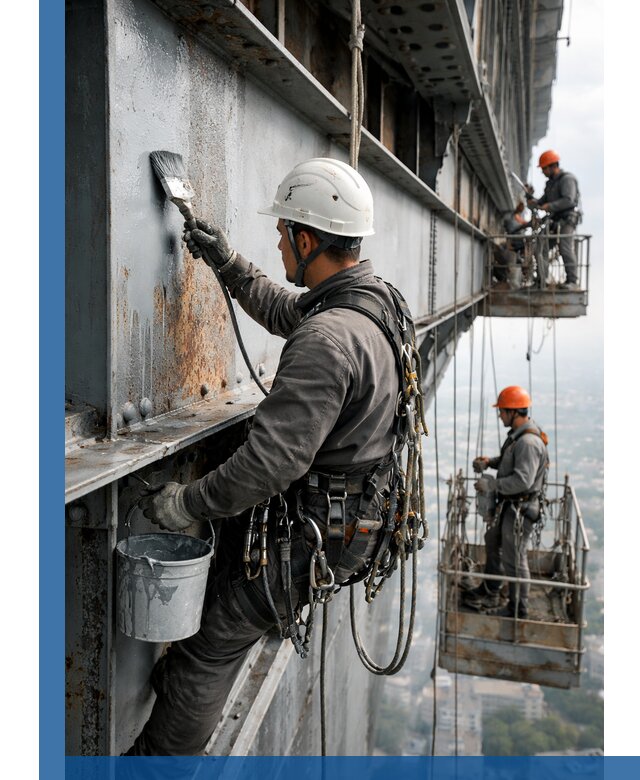 Покраска металлоконструкций на высоте в Тейково профессионально