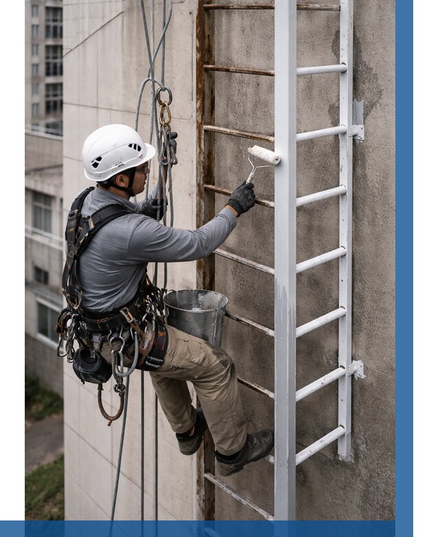 Покраска пожарных лестниц в Тейково от 4893 р. | ВЫСОТНИК-Ткв