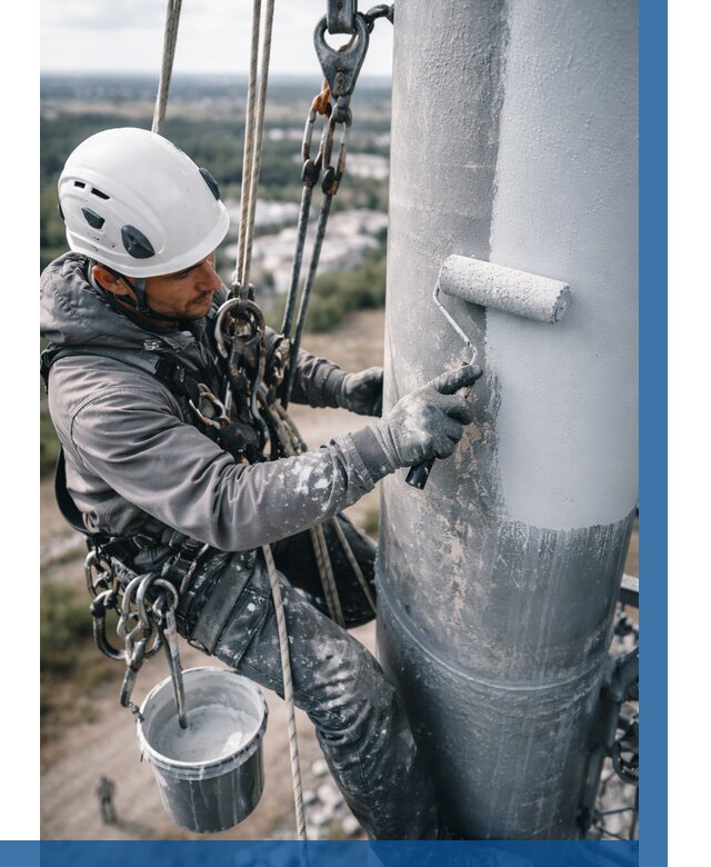 Покраска мачт связи под ключ в Тейково от 924 р. | ВЫСОТНИК-Ткв