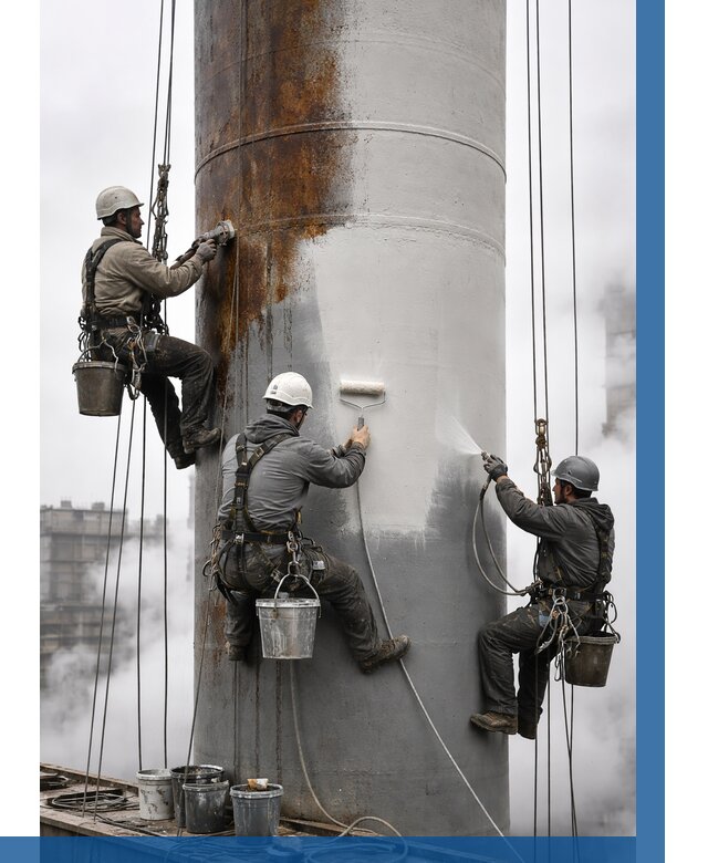 Покраска дымовых труб в Тейково от 9242 р. | ВЫСОТНИК-Ткв