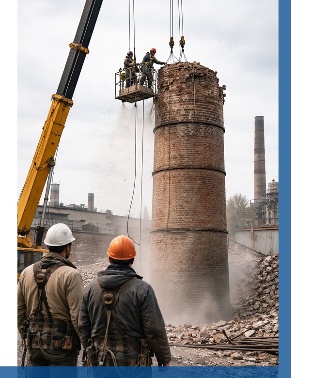 Демонтаж дымовой трубы в Тейково от 97857 р. | ВЫСОТНИК-Ткв, смета