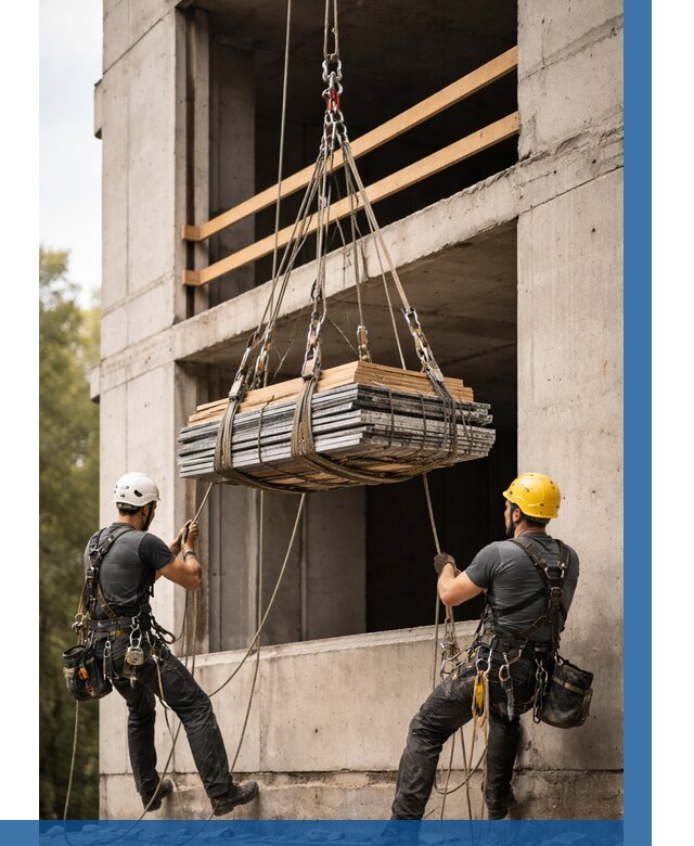 Подъем материала на этаж веревками в Тейково от 1631 р. | ВЫСОТНИК-Ткв