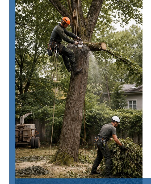 Кронирование деревьев в Тейково, безопасная высотная обрезка