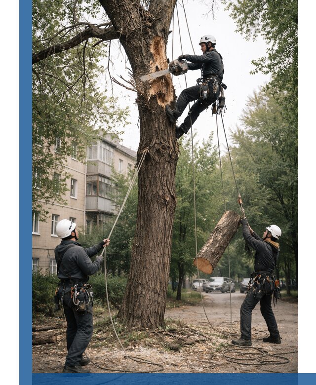 Срочное удаление аварийных деревьев в Тейково с гарантией безопасности