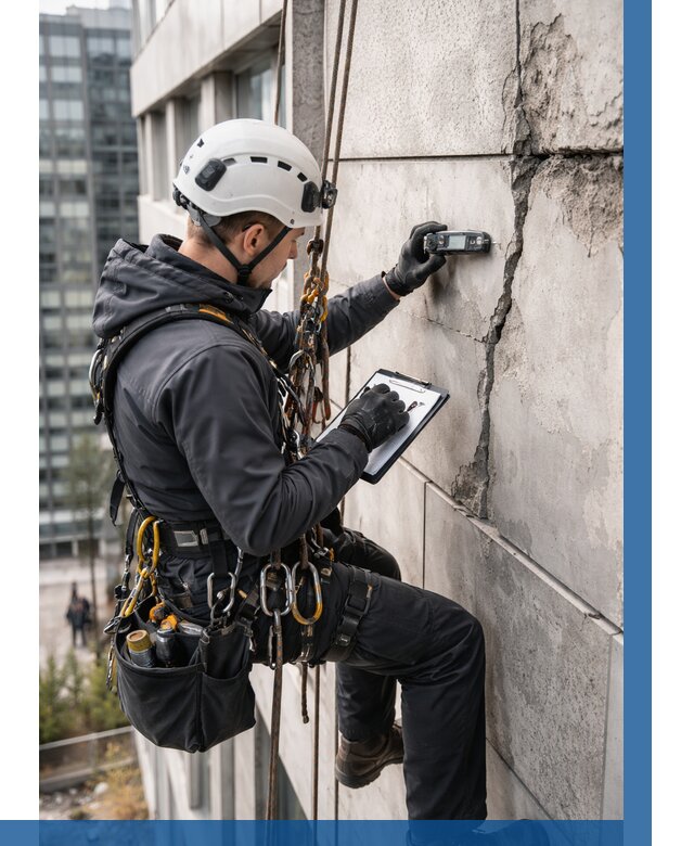 Обследование фасада альпинистами в Тейково от 130 р. | ВЫСОТНИК-Ткв