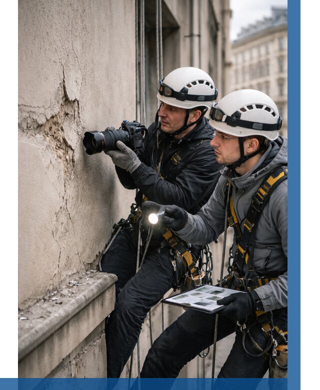 Фотофиксация дефектов фасада в Тейково от 4893 р. | ВЫСОТНИК-Ткв