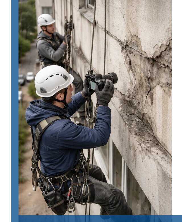 Фотофиксация дефектов фасада с высотной съемкой в Тейково