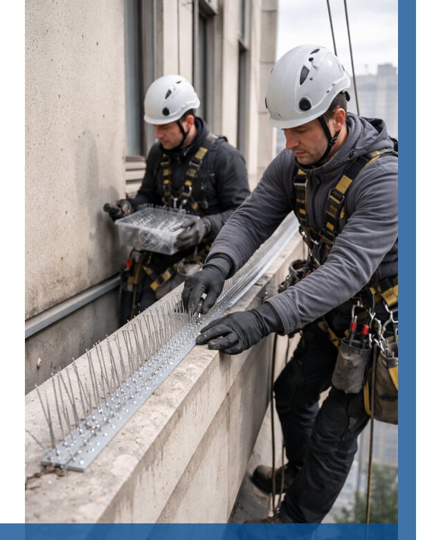 Установка шипов от птиц в Тейково от 924 р. | ВЫСОТНИК-Ткв